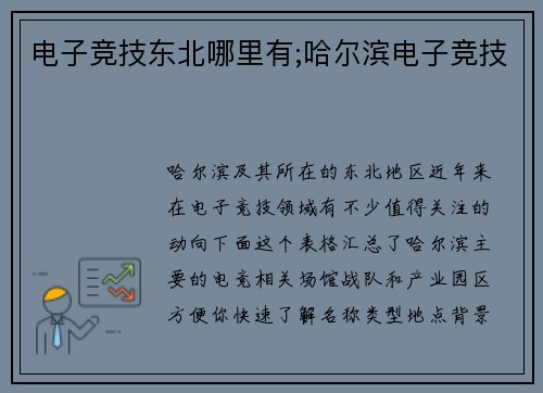 电子竞技东北哪里有;哈尔滨电子竞技